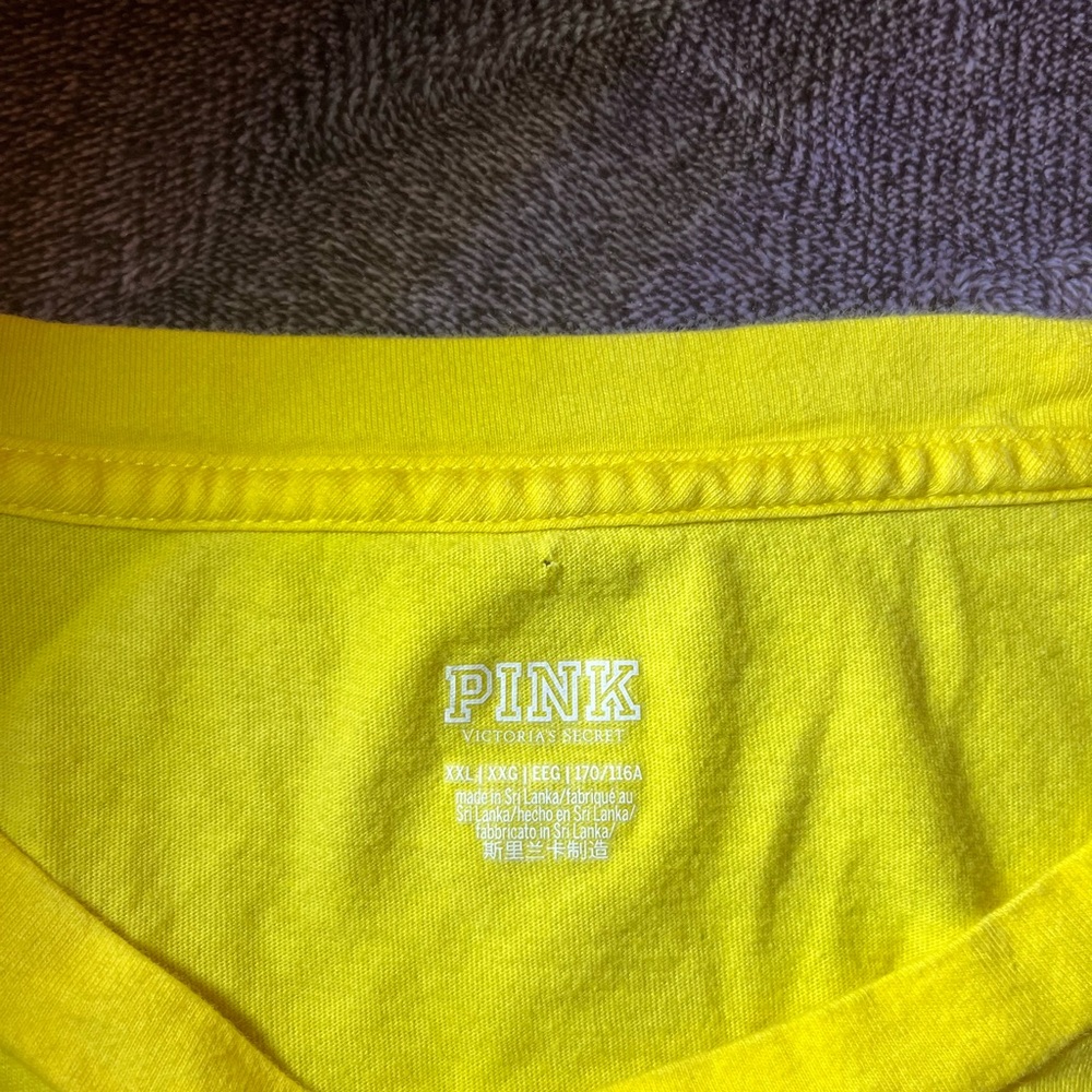 PINK Victoria's Secret Yellow Dog Tee - Picture 3 of 7